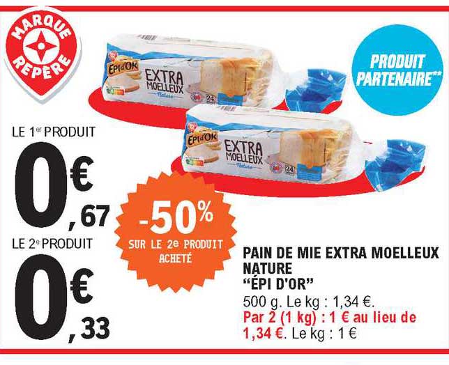 pain de mie extra moelleux nature "épi d'or"
