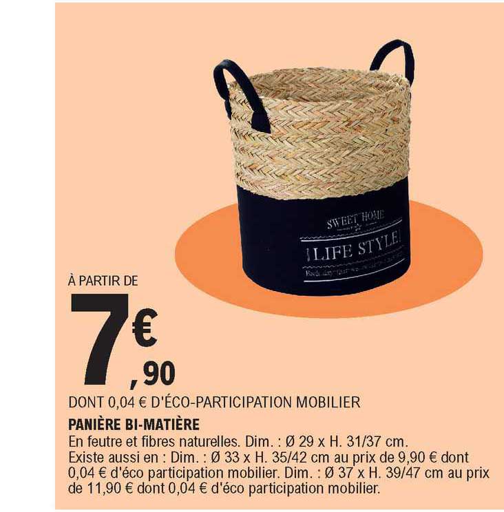 Panière Bi-matière