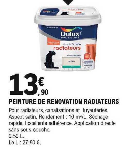 peinture de renovation radiateurs dulux valentine