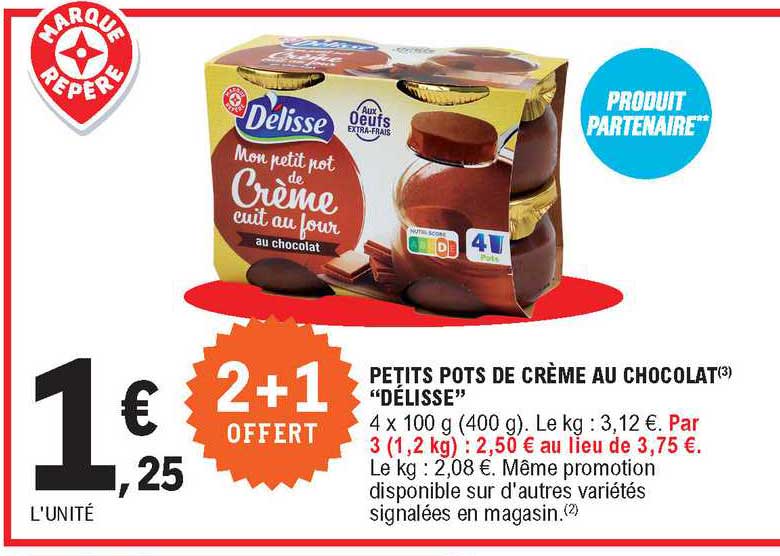 petits pots de crème au chocolat "délisse"