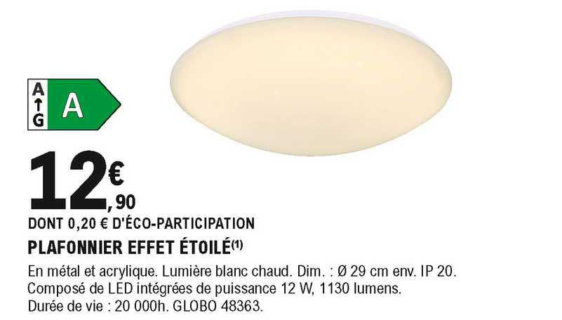 Plafonnier Effet étoilé