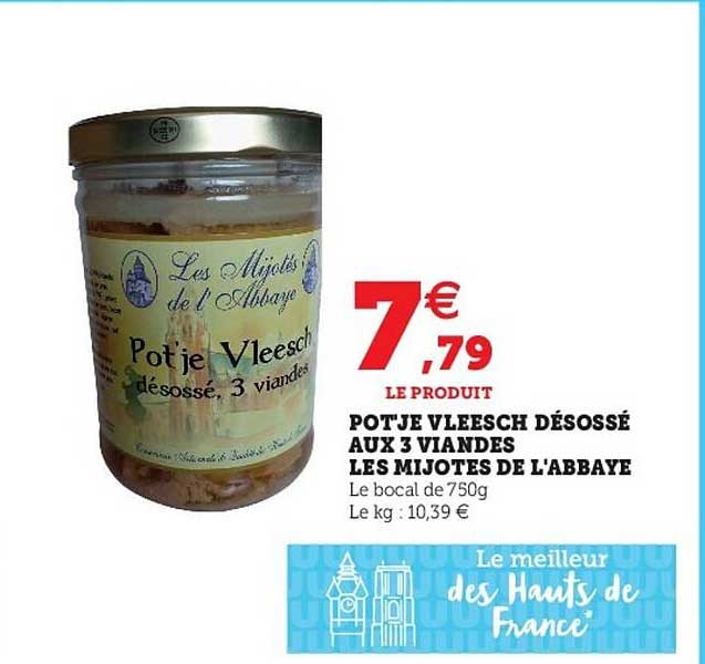 pot'je vleesch désossé aux 3 viandes les mijotés de l'abbaye