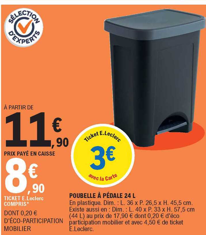 Poubelle à Pédale 24 L