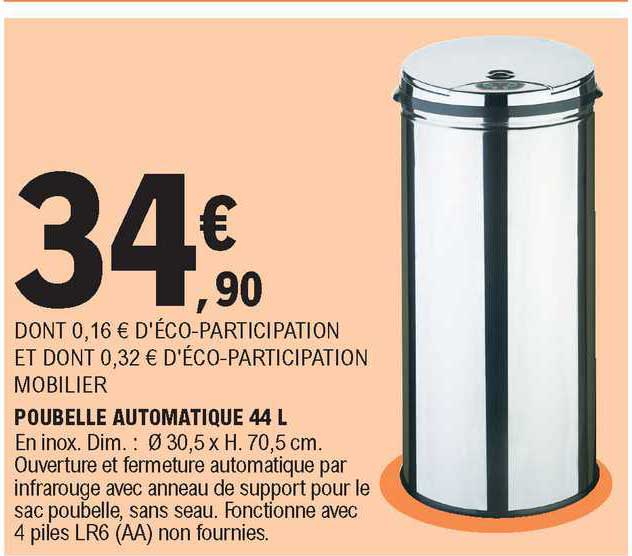 Poubelle Automatique 44l