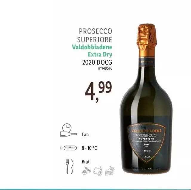 prosecco superiore valdobbiadene extra dry 2020 docg