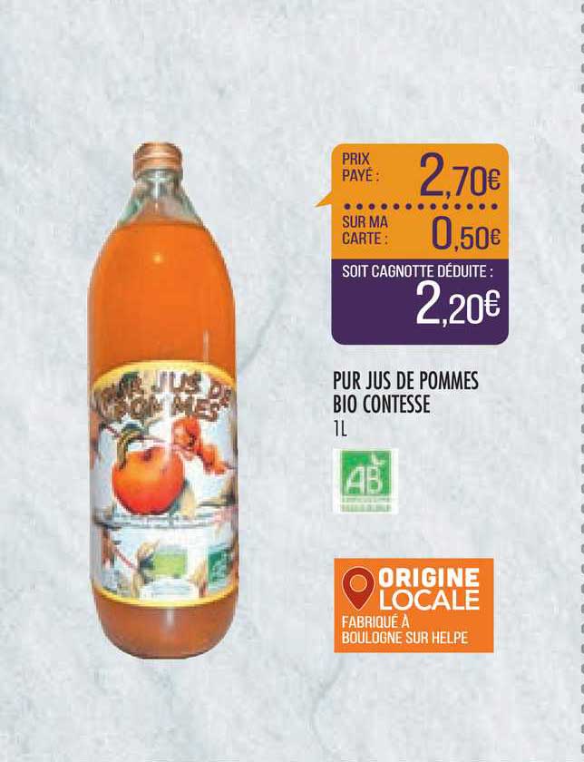 pur jus de pommes bio contesse