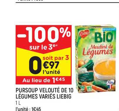 pursoup velouté de 10 légumes variés liebig