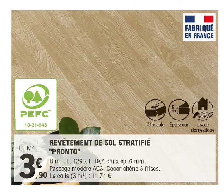 revêtement de sol stratifié "pronto"