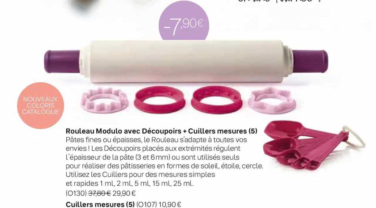 rouleau modulo avec découpoirs + cuillers mesures