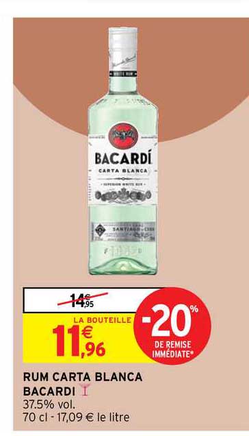 rum carta blanca bacardi