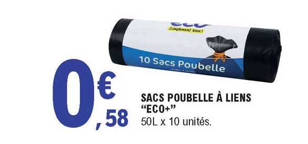 Sacs Poubelle à Liens "éco+"