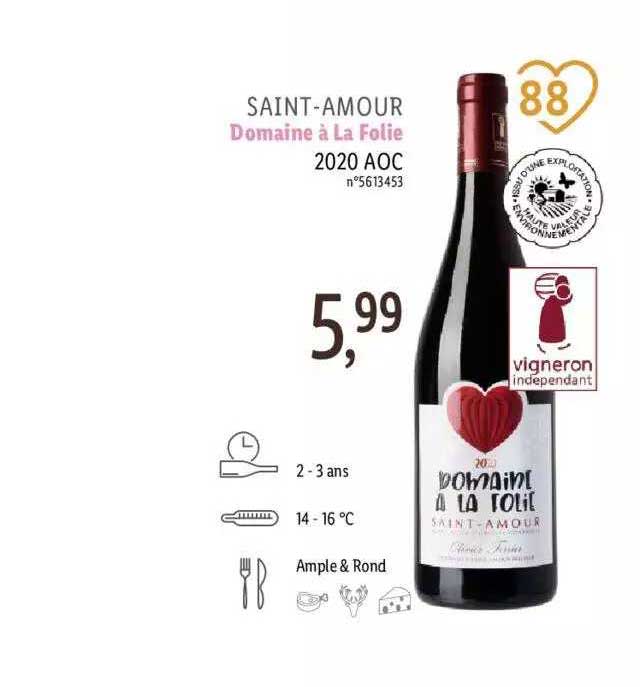 saint-amour domaine à la folie 2020 aoc