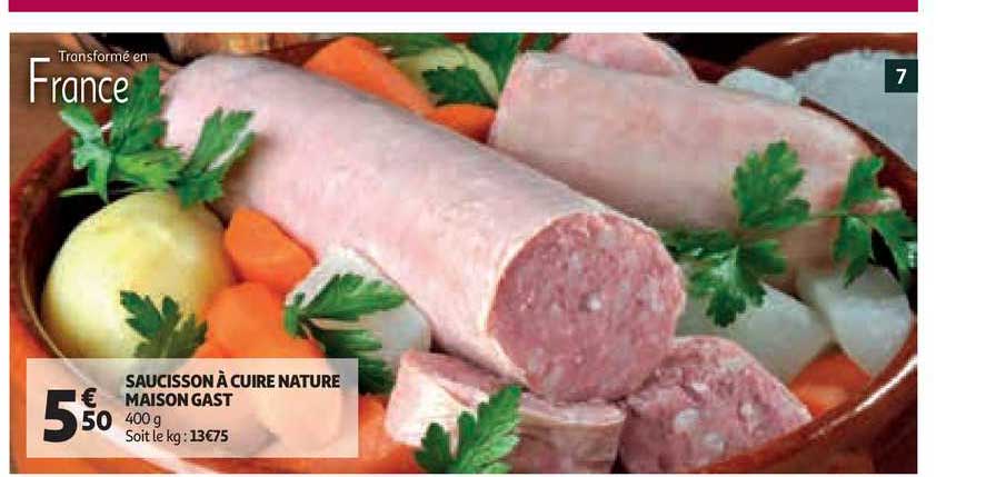 Saucisson à Cuire Nature Maison Gast