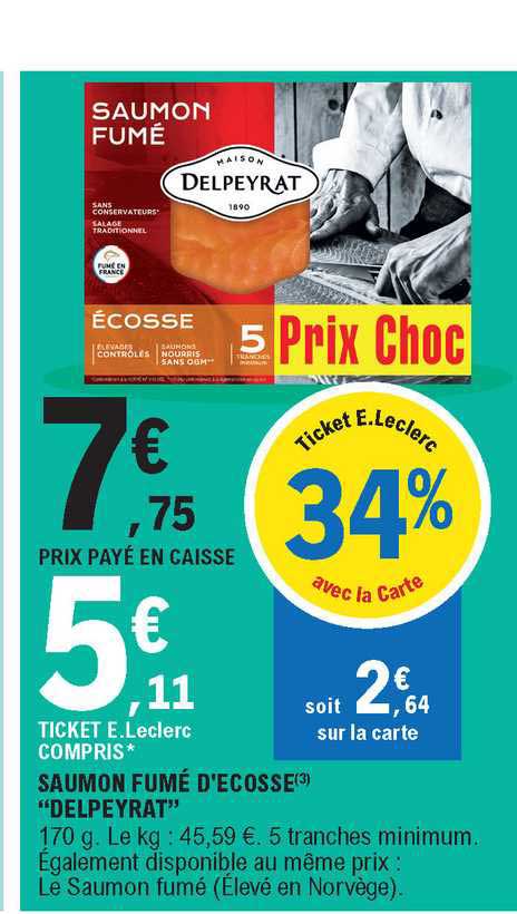 saumon fumé d'écosse "delpeyrat"