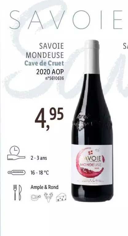 savoie mondeuse cave de cruet 2020 aop
