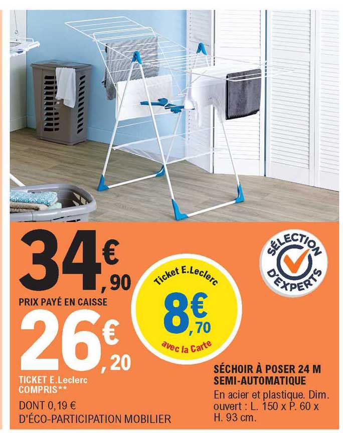 séchoir à poser 24 m semi-automatique