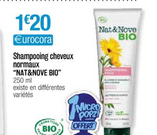 shampooing cheveux normaux "nat&nove bio"