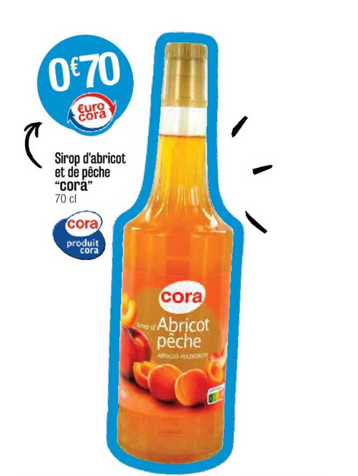 sirop d'abricot et de pêche "cora"