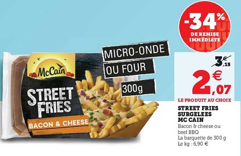 street fries surgelées mc cain