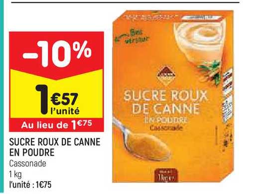 sucre roux de canne en poudre