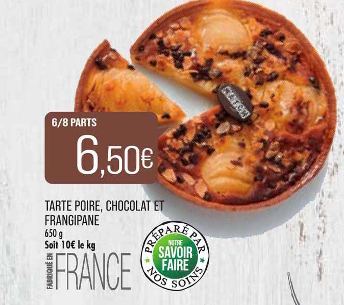 tarte poire, chocolat et frangipane