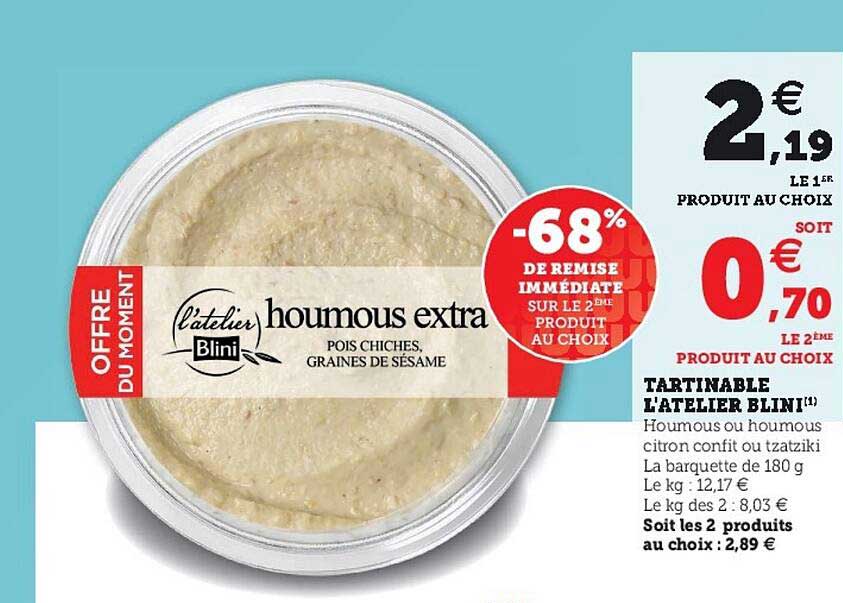 tartinable l'atelier blini