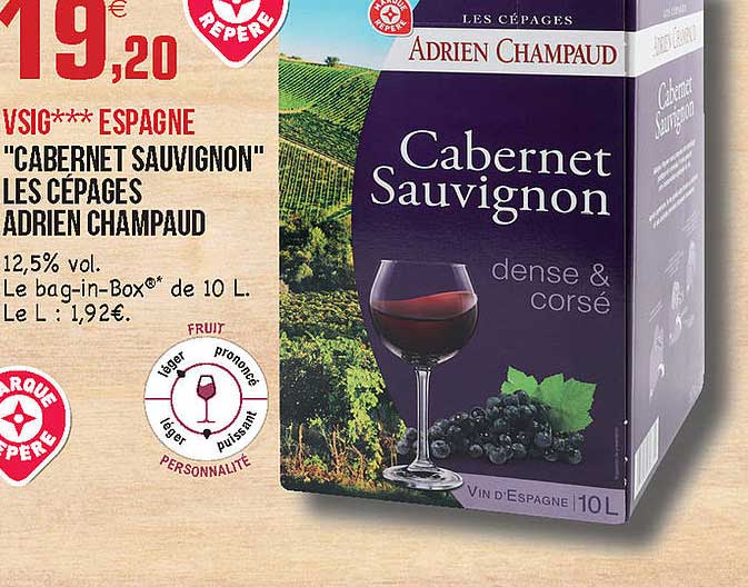 Vsig Espagne "cabernet Sauvignon" Les Cépages Adrien Champaud