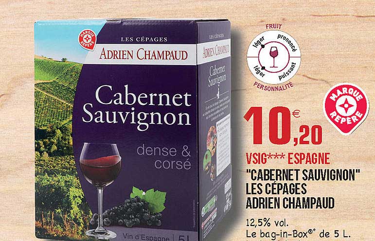 vsig espagne "cabernet sauvignon" les cépages adrien champaud