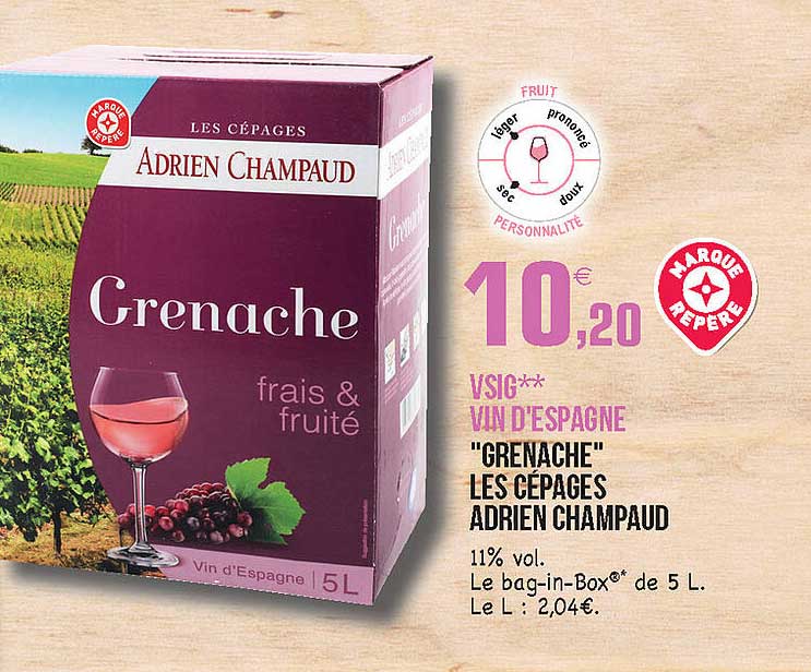 vsig vin d'espagne "grenache" les cépages adrien champaud