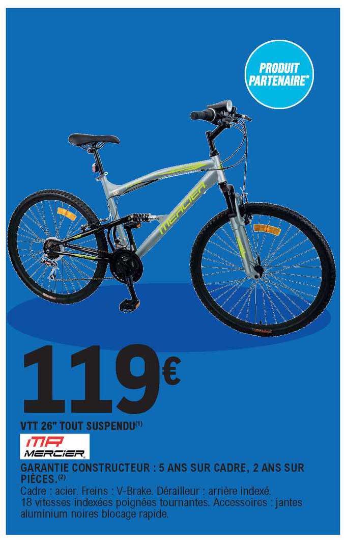 vtt 26" tout suspendu mr mercier
