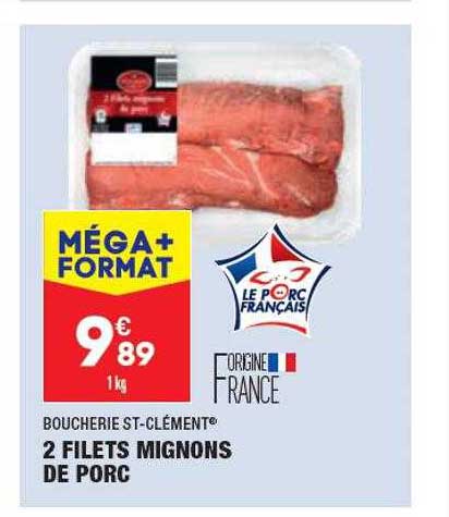 2 Filets Mignons De Porc Boucheries St-clément