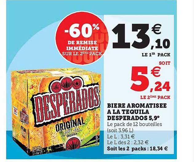 bière aromatisée à la tequila desperados 5,9°