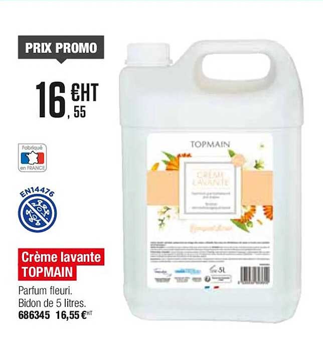 crème lavante topmain