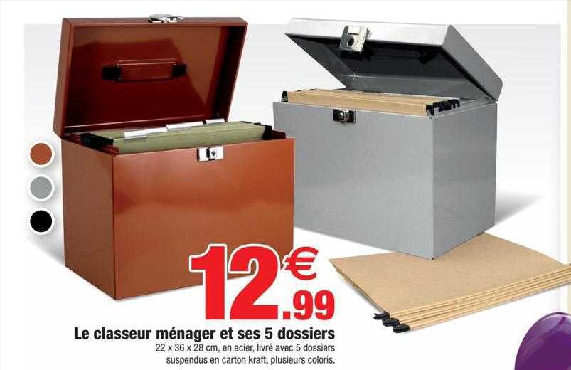 le classeur ménager et ses 5 dossiers
