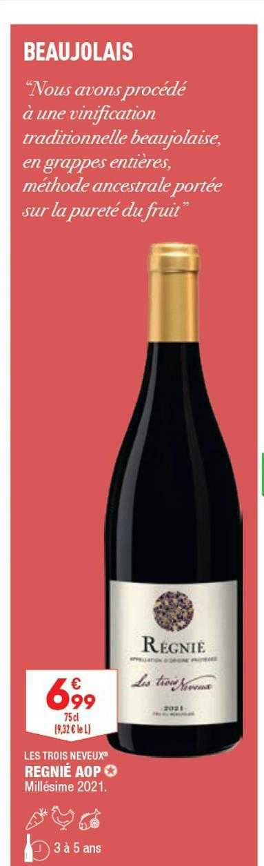 regnié aop millésime 2021 les trois neveux