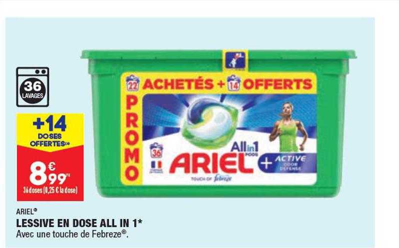 lessive en dose all in 1 ariel