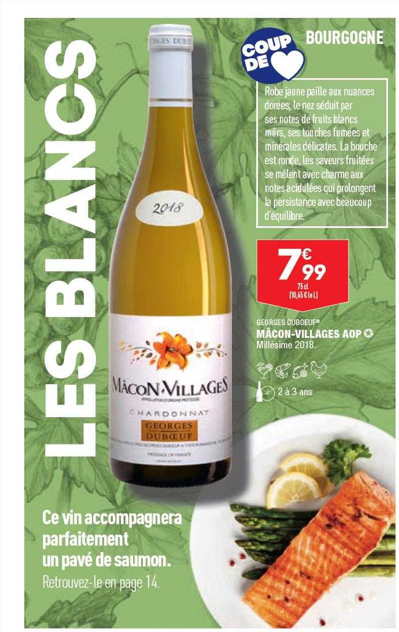 mâcon-villages aop millésime 2018 georges duboeuf