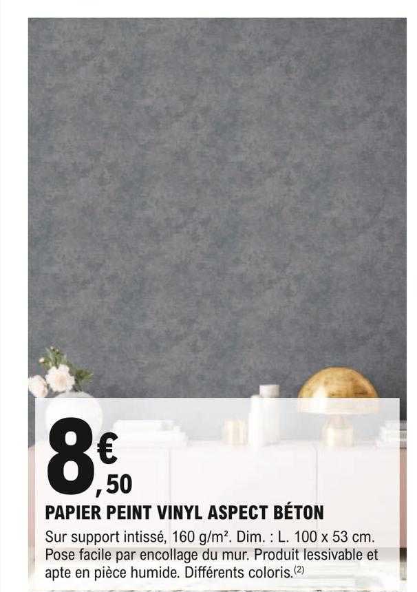 papier peint vinyl aspect béton