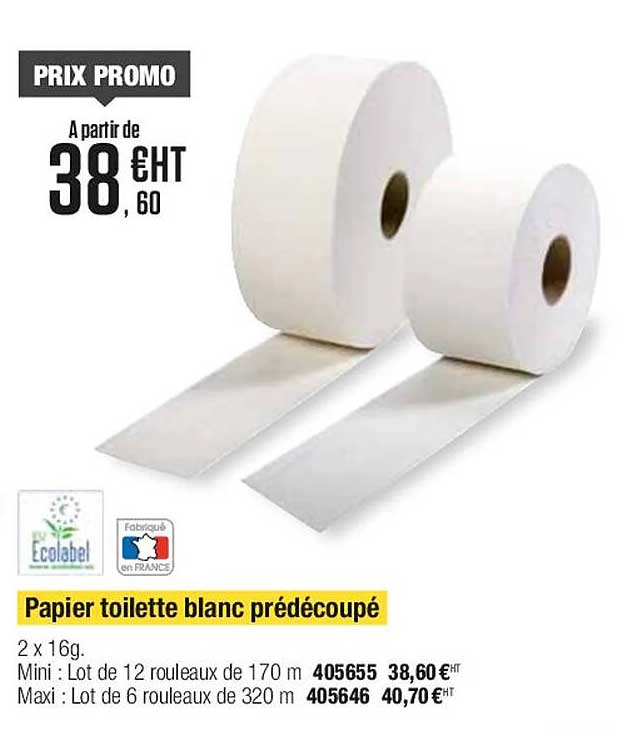Papier Toilette Blanc Prédécoupé