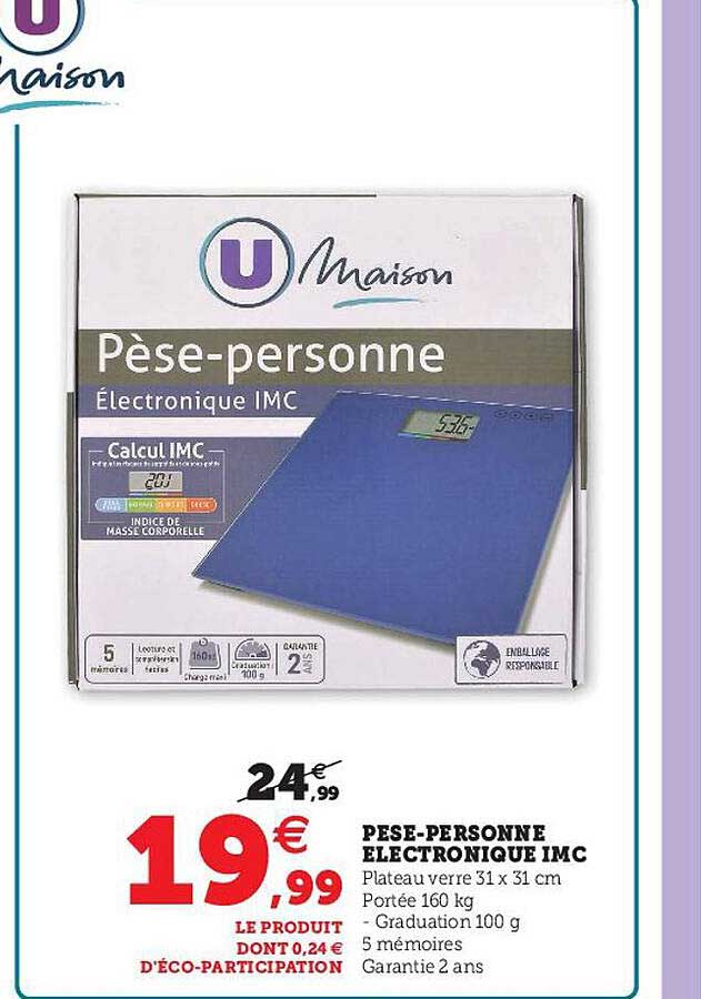 pèse-personne électronique imc  u maison