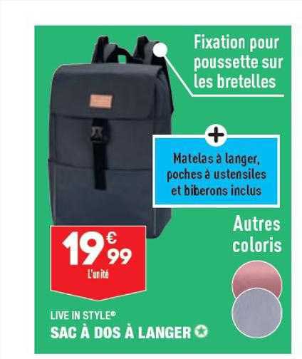 sac à dos à langer live in style