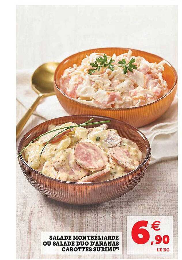 salade montbéliarde ou salade duo d'ananas carottes surimi
