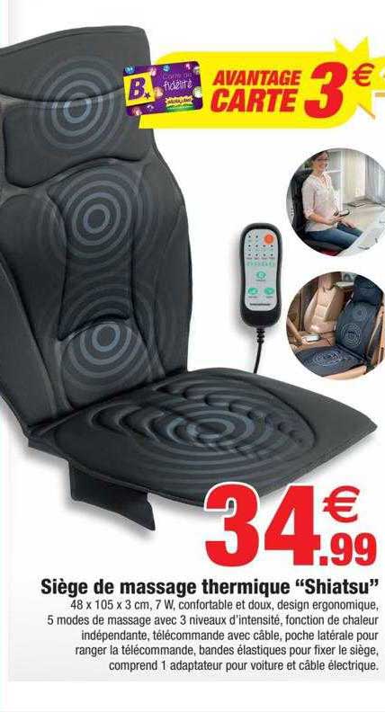 siège de massage thermique "shiatsu"