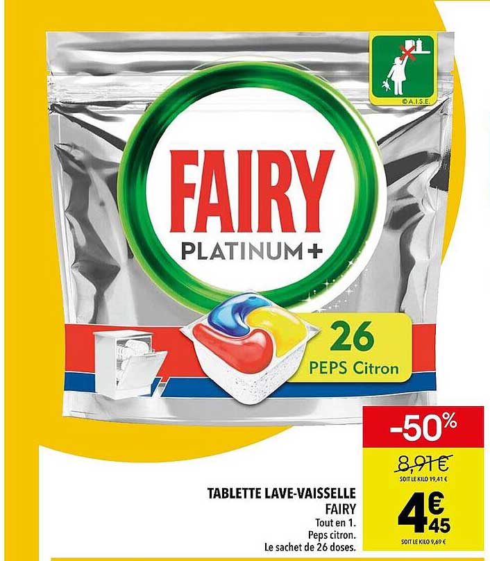 Tablette Lave-vaisselle Fairy