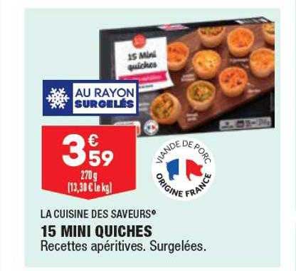 15 Mini Quiches La Cuisine Des Saveurs