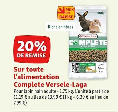 alimentation complète versele-laga
