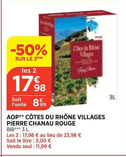 Aop Côtes Du Rhône Villages Pierre Chanau Rouge