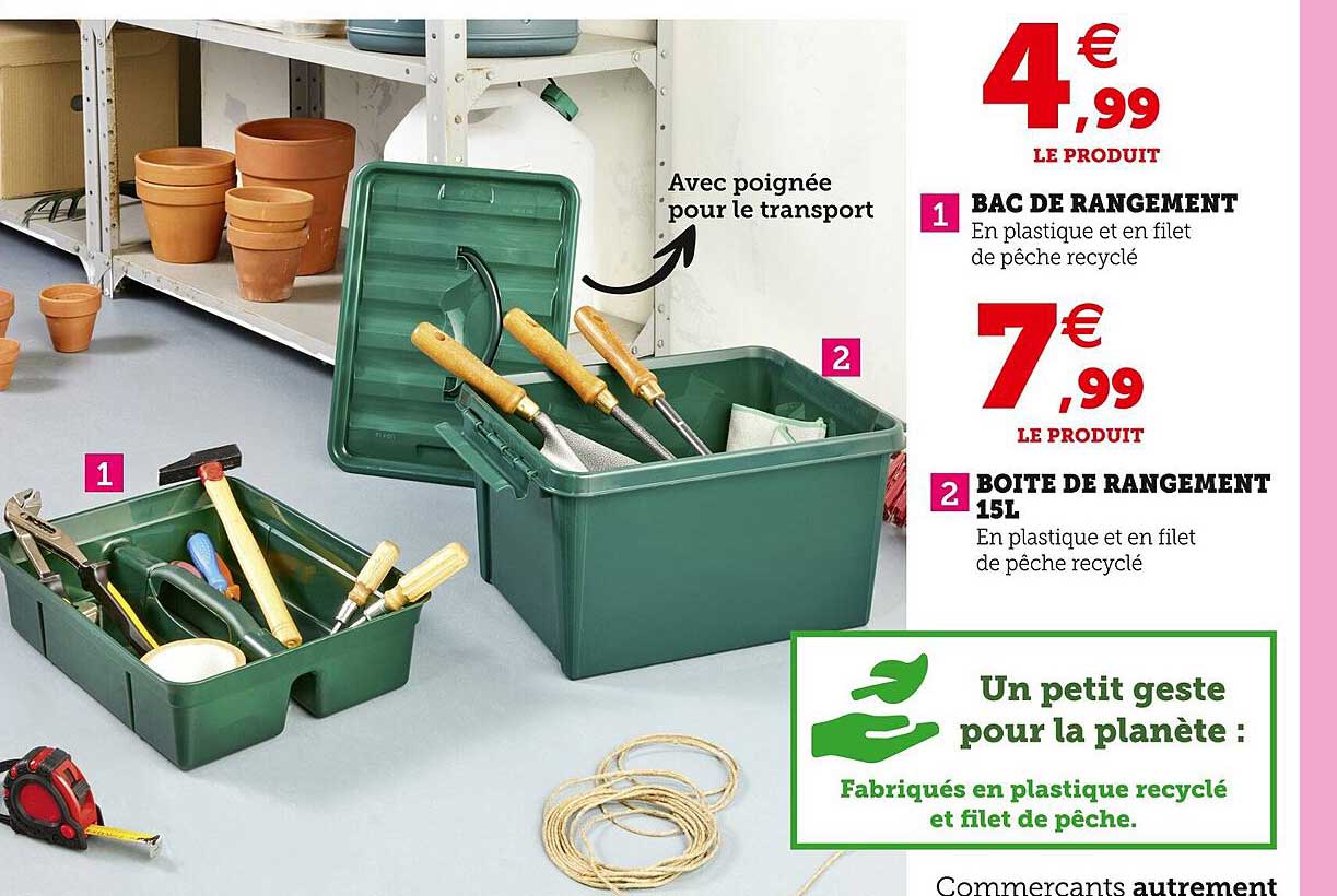 Bac De Rangement, Boîte De Rangement 15l