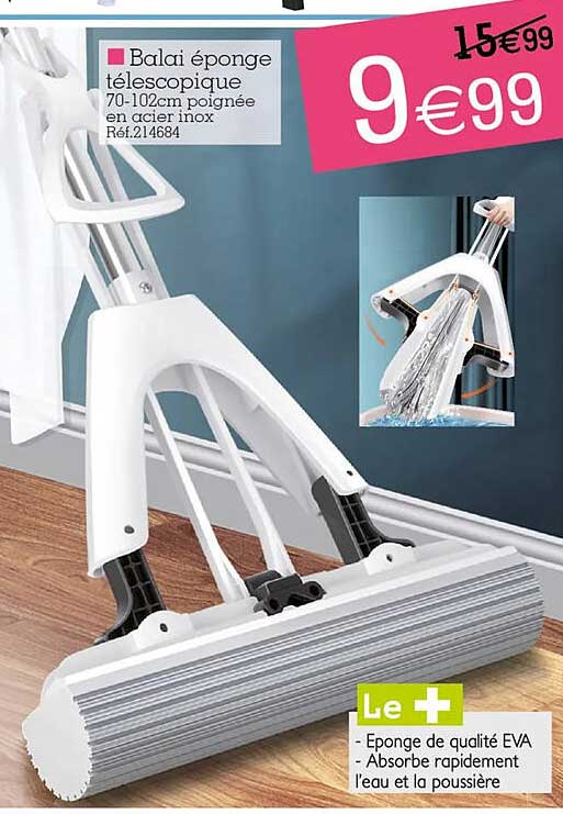 Balai éponge Télescopique