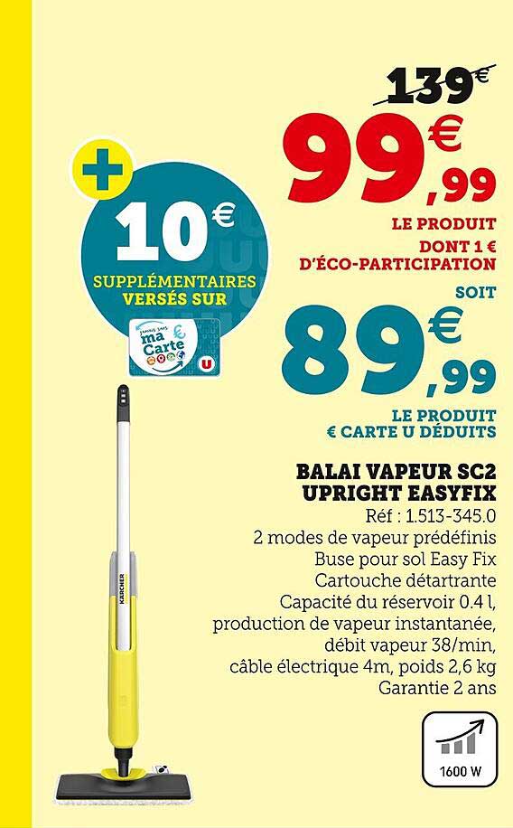 balai vapeur sc2 upright easyfix